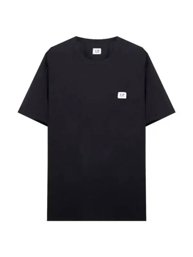 Logo Cotton Short Sleeve T-Shirt Black - CP COMPANY - BALAAN 1