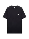 Logo Cotton Short Sleeve T-Shirt Black - CP COMPANY - BALAAN 1