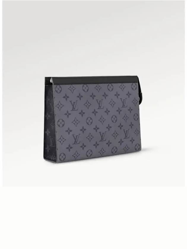 Monogram Eclipse Reverse Pochette Voyage MM Pouch Bag Grey - LOUIS VUITTON - BALAAN 3