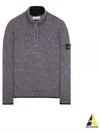 Colour Sprayed Tape Half Zip-up Regular Fit Knit Top Black - STONE ISLAND - BALAAN 2