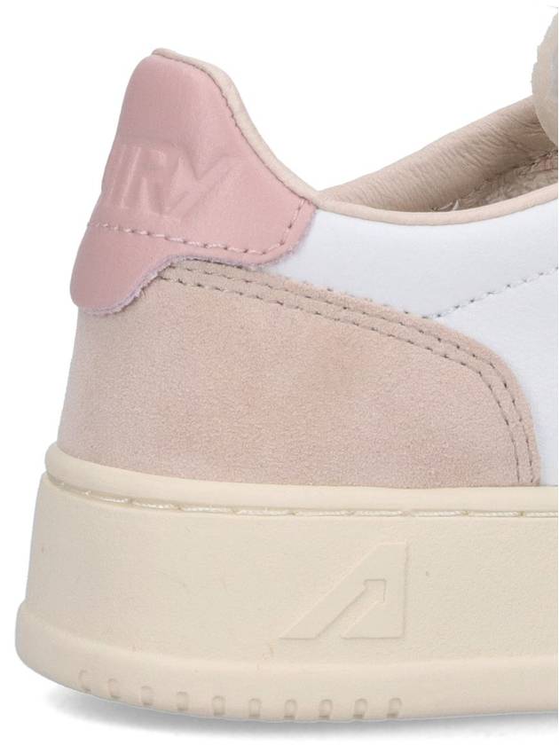 Medalist Leather Suede Low Top Sneakers White Pink - AUTRY - BALAAN 5