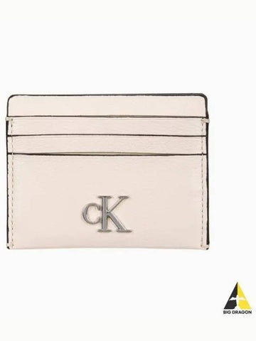 Jin CK ACC Women s CKJ Minimal Monogram Card Case Pink Ivory 4K1067G MTR - CALVIN KLEIN - BALAAN 1