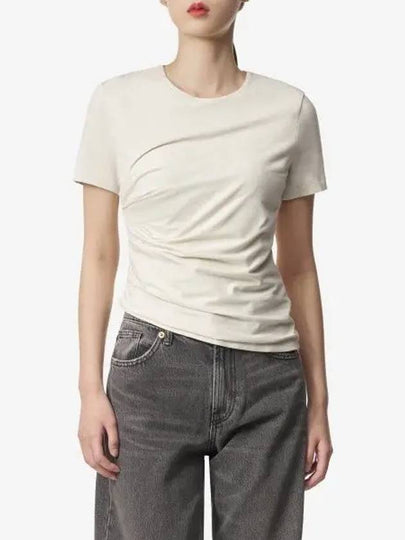 Twisted Short Sleeve T-Shirt Ivory - HELMUT LANG - BALAAN 2