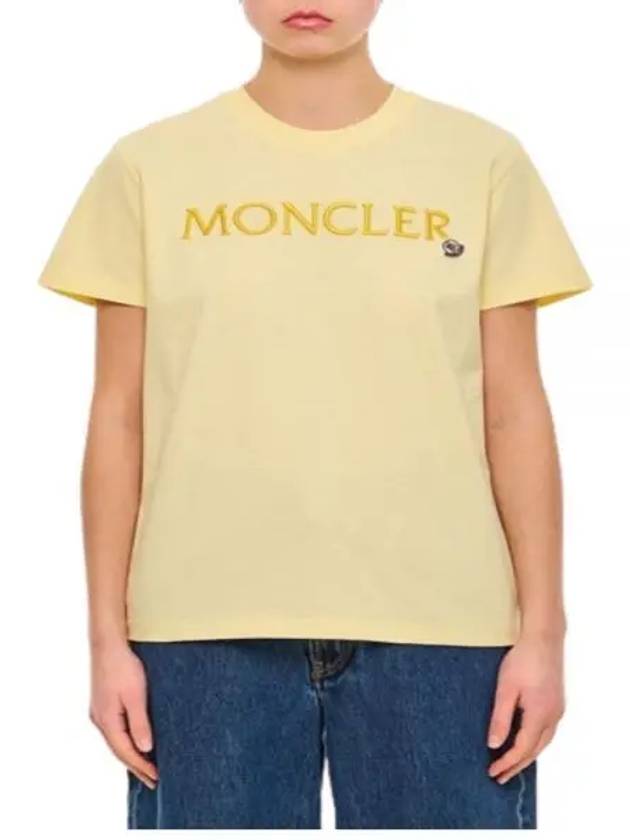 24 8C00006 829HP 10W Logo Embroidered T Shirt - MONCLER - BALAAN 1