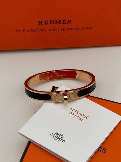 Mini Clic Kelly Bracelet Gold Black - HERMES - BALAAN 2