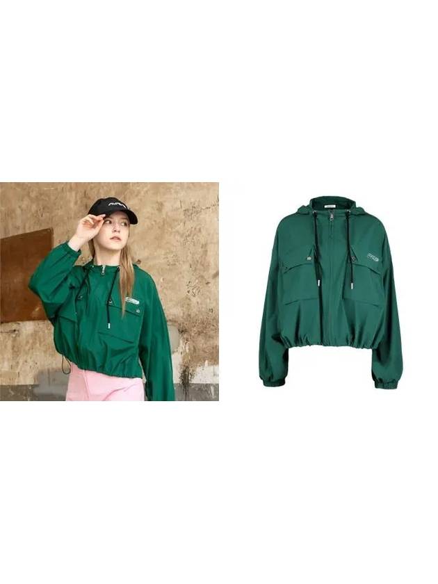 Golf Tennis Hooded Crop Jacket Jumper Green - AVAVE - BALAAN 3