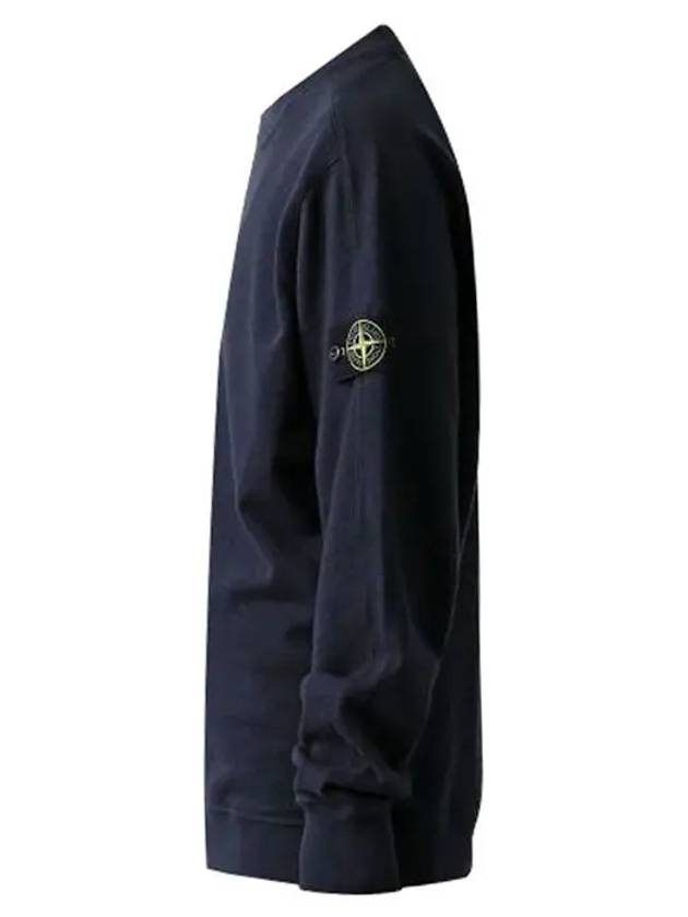 Cotton Crew Neck Sweatshirt Navy - STONE ISLAND - BALAAN 4