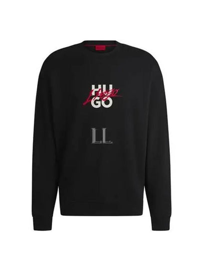 Flame Logo Sweatshirt Black - HUGO BOSS - BALAAN 2