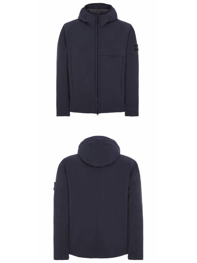 Men's Soft Shell Pure Insulation Technology Primaloft Hooded Jacket Navy - STONE ISLAND - BALAAN 5