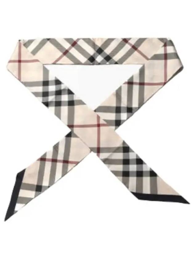 Skinny Check Silk Scarf Women - BURBERRY - BALAAN 1