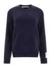 Back Logo Cotton Knit Top Dark Blue - GOLDEN GOOSE - BALAAN 2