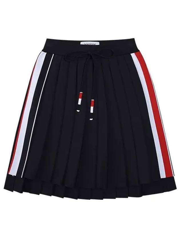 Side Stripe Dropback Mini Pleated Skirt Navy - THOM BROWNE - BALAAN 3