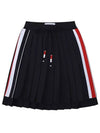 Side Stripe Dropback Mini Pleated Skirt Navy - THOM BROWNE - BALAAN 3