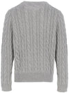 Embroidery Logo Cable Knit Top Grey - POLO RALPH LAUREN - BALAAN 4