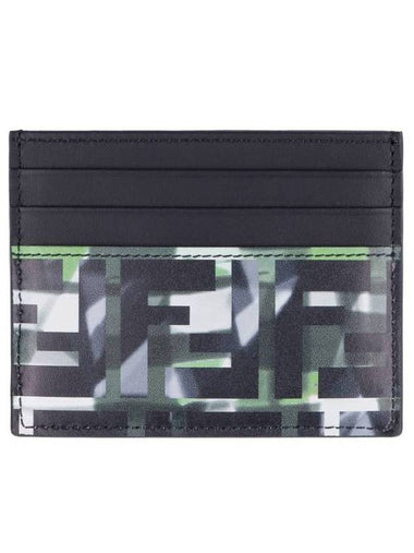 FF Camouflage Card Wallet Black - FENDI - BALAAN 1