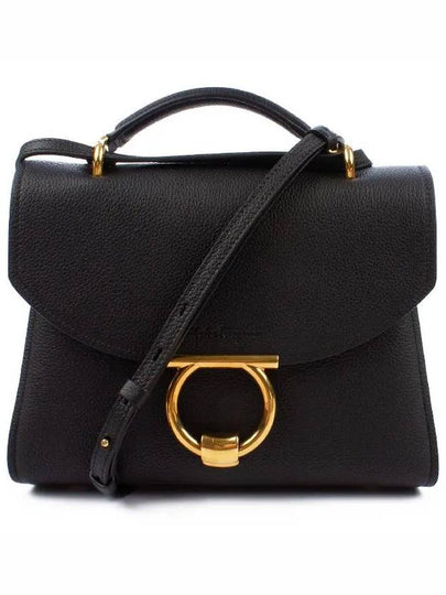 Gancini Small Tote Bag Black - SALVATORE FERRAGAMO - BALAAN 2