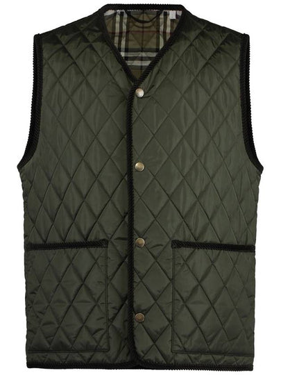 V neck quilted vest green - BURBERRY - BALAAN 2