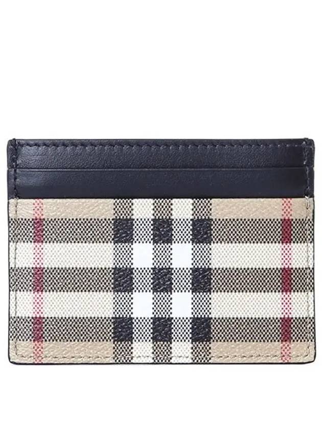 Men's Check Vintage Card Wallet Beige A7026 - BURBERRY - BALAAN 3