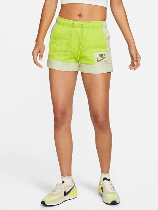 Women's Asian Fit Track Shorts Neon Green - NIKE - BALAAN 2