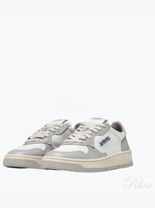 Medalist Leather Low Top Sneakers Grey White - AUTRY - BALAAN 2