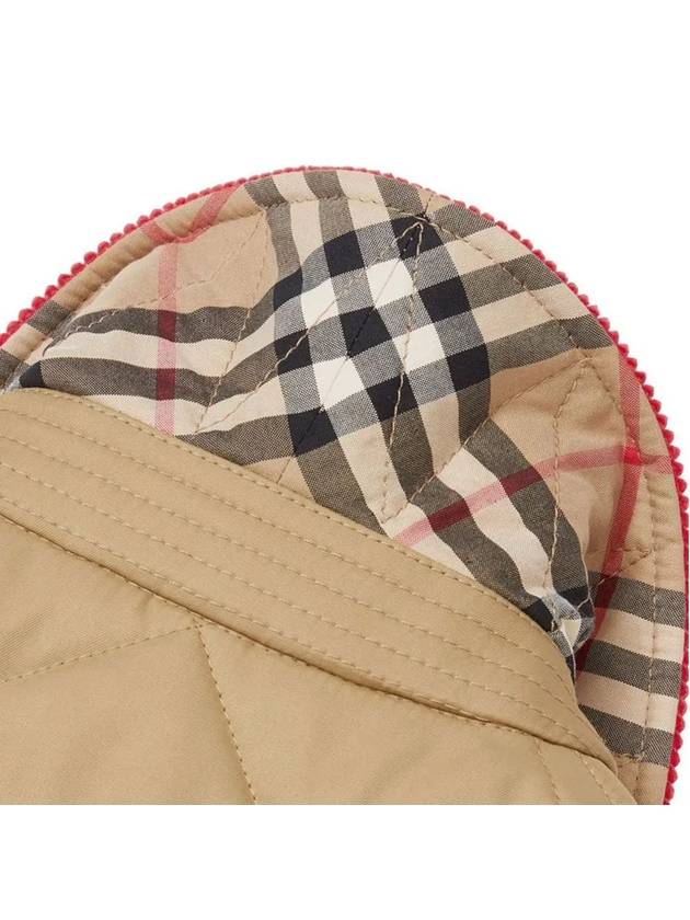 Kids Check Corduroy Collar Quilted Jacket Archive Beige - BURBERRY - BALAAN 5