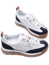 Tech Runner Quilted Low Top Sneakers White Navy - THOM BROWNE - BALAAN 6