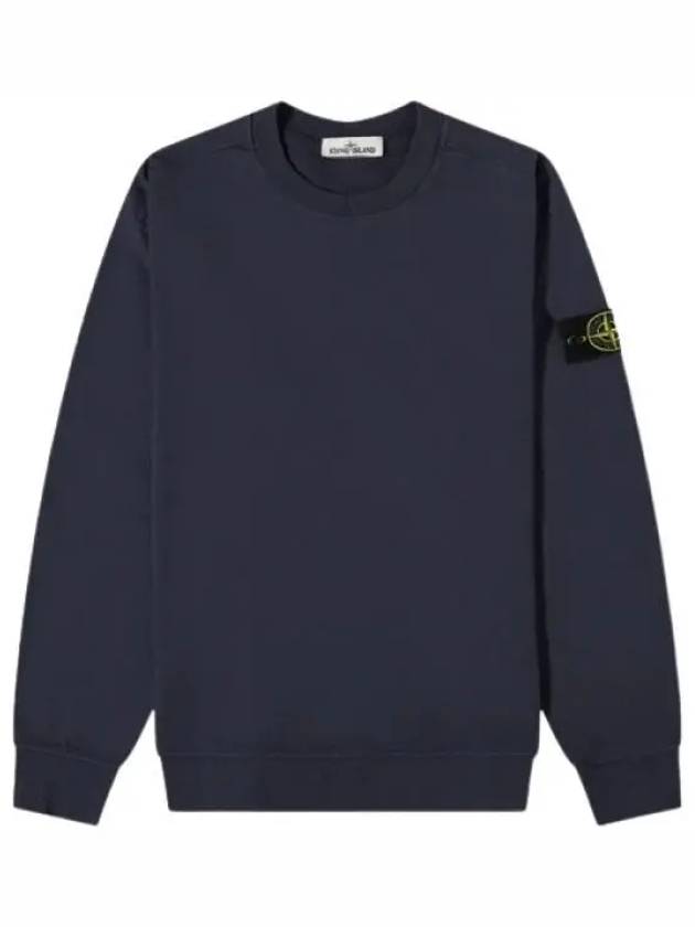 Men's Wappen Patch Crew Neck Sweatshirt Navy - STONE ISLAND - BALAAN 2