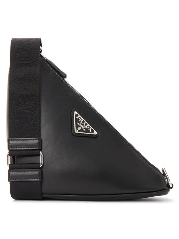 Triangle Logo Cross Bag Black - PRADA - BALAAN 1