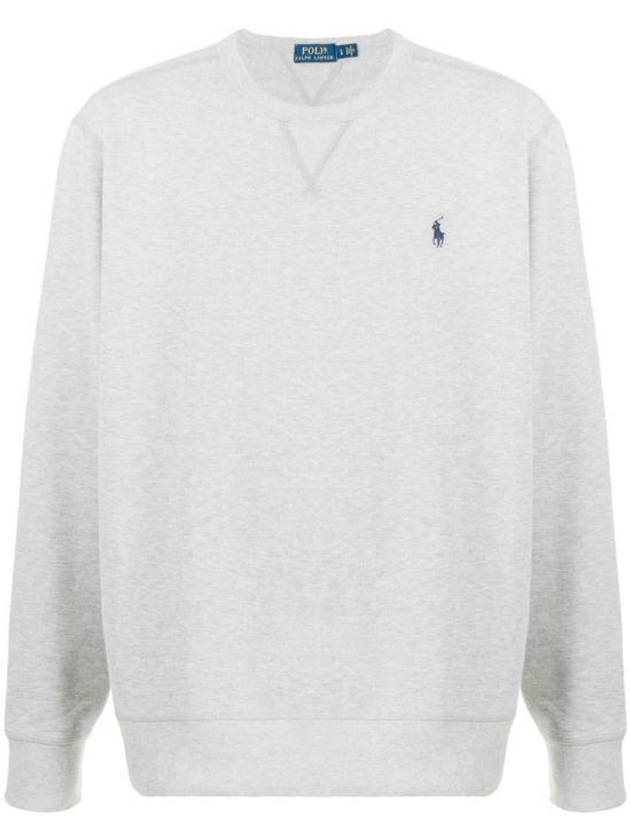 Embroidered Logo Pony Crew Neck Sweatshirt Grey - POLO RALPH LAUREN - BALAAN 2