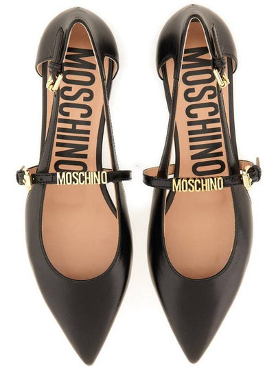 Moschino Leather Ballerina - MOSCHINO - BALAAN 2