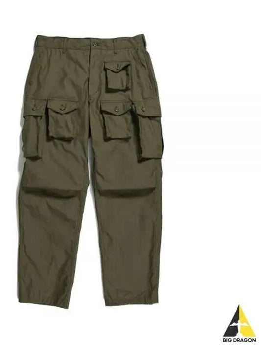 FA Pant Olive CP Weather Poplin 23F1F016 NQ297 EU001 Pants - ENGINEERED GARMENTS - BALAAN 1