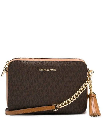 Jet Set Medium Camera Cross Bag Brown - MICHAEL KORS - BALAAN 1