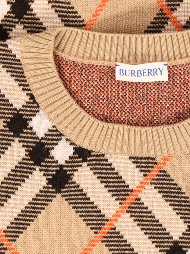 Nova Check Knit Top Brown - BURBERRY - BALAAN 5