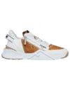 Flow Leather Low Top Sneakers White - FENDI - BALAAN 2