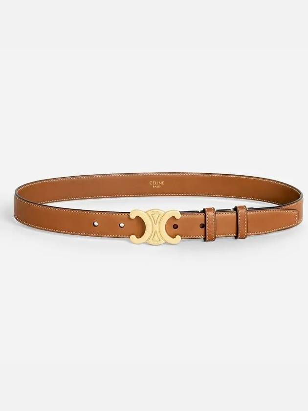 Triomphe Calfskin Medium Belt Tan - CELINE - BALAAN 4