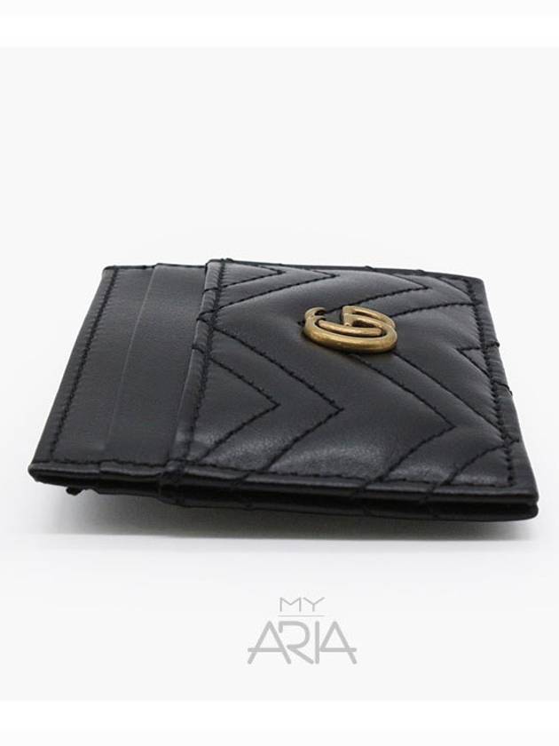 GG Marmont Matelasse 2 Tier Card Wallet Black - GUCCI - BALAAN 6