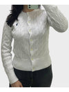 Women's cable knit cotton twist cardigan 2 colors white green cardigan - POLO RALPH LAUREN - BALAAN 1