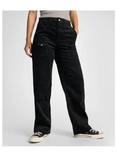 Harbor Corduroy Straight Pants Black - CONVERSE - BALAAN 1