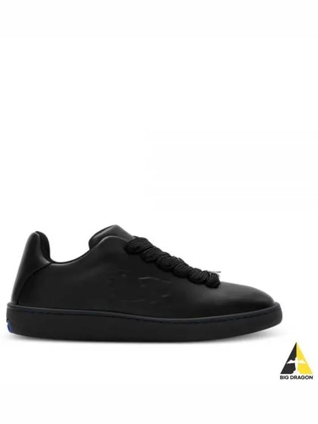 Leather Box Low-Top Sneakers Black - BURBERRY - BALAAN 2