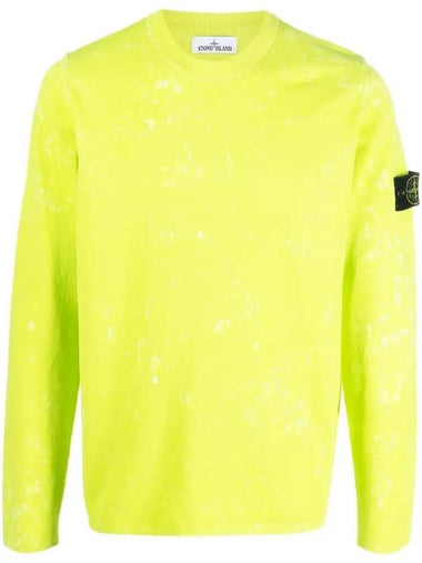 Off-Dye OVD Treatment Long Sleeve T Shirt Lemon - STONE ISLAND - BALAAN 1