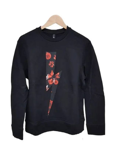 Flower Sweatshirt Black - NEIL BARRETT - BALAAN 2