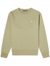 Men's Face Patch Sweatshirt Khaki - ACNE STUDIOS - BALAAN 1