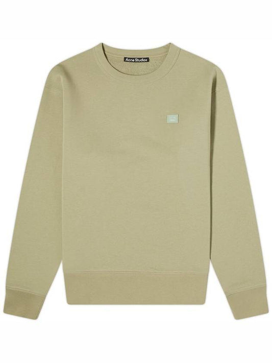 Men's Face Patch Sweatshirt Khaki - ACNE STUDIOS - BALAAN 1