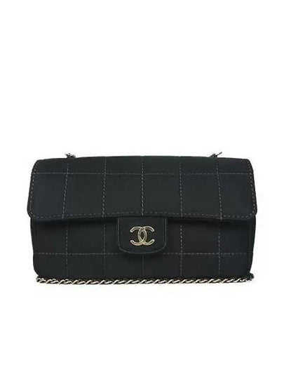 COCO gold logo black fabric quilting classic mini cross bag - CHANEL - BALAAN 2