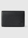 Card case with double G decoration black leather 795335AADD71000 - GUCCI - BALAAN 1