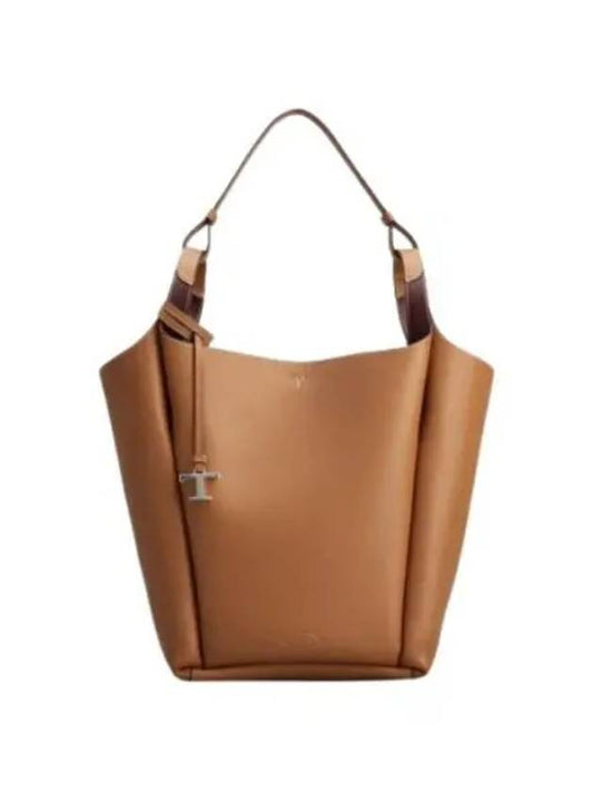 Leather Medium Bucket Bag Brown - TOD'S - BALAAN 2