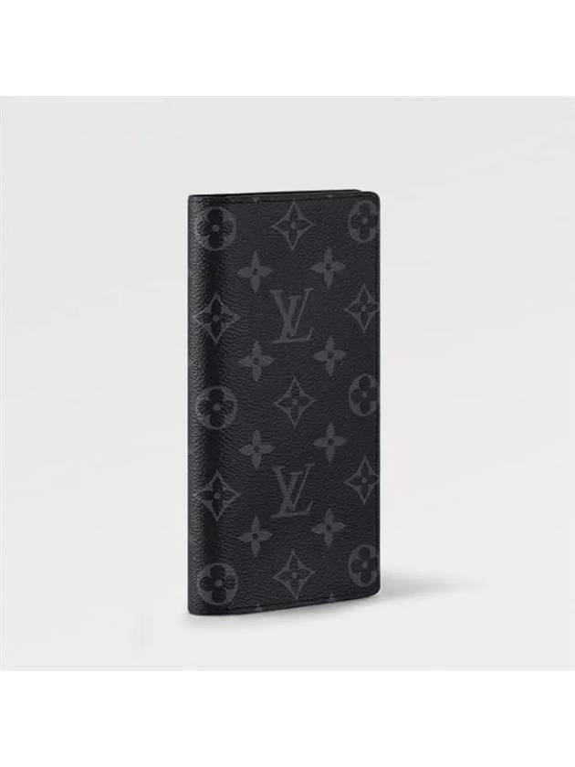 Brazza Monogram Long Wallet Black - LOUIS VUITTON - BALAAN 3