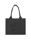 Embroidered Logo Canvas Tote Bag Black - GANNI - BALAAN 2