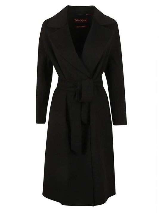 Women's Cles Virgin Wool Single Coat Black - MAX MARA - BALAAN 1