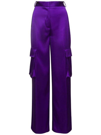 Women's Cargo Wide Pants Violet - VERSACE - BALAAN 2